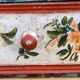 Antique hand-painted Baroque chest folk art cabinet dated solid wood Central Europe, 1865