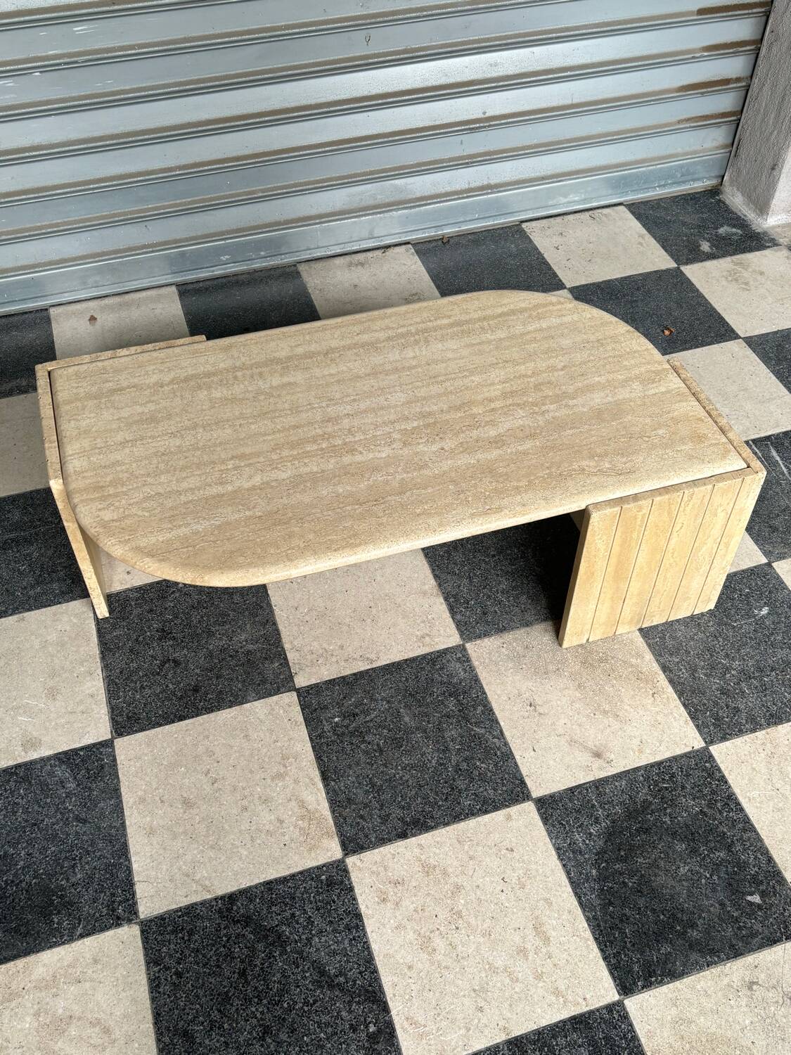 Vintage travertine coffee table