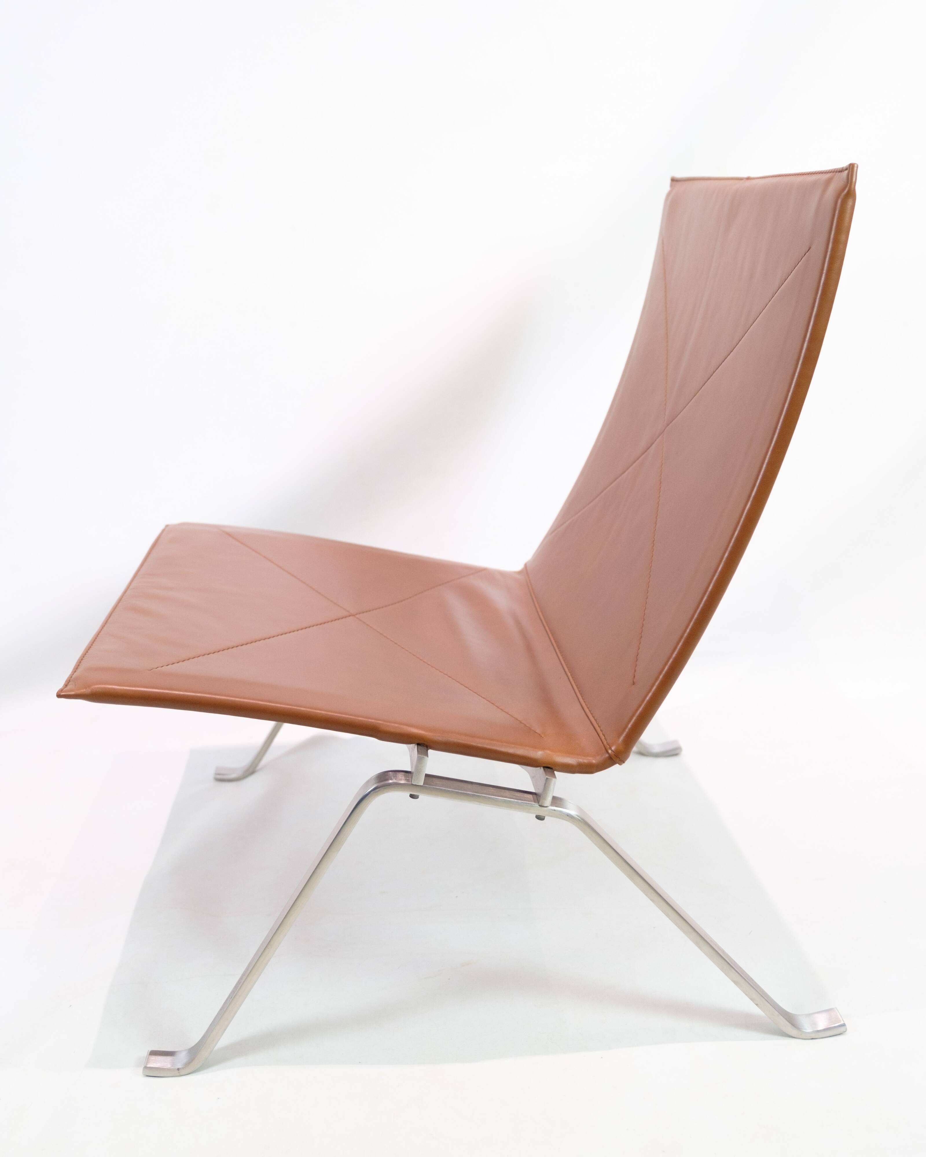 Lounge Chair Model PK 22 Made In Walnut Elegance Leather By Poul Kjærholm For Fritz Hansen