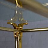 Ramiro Tarazona 24 Carat Goldplated Display Cabinet w. Glass Shelves 1980s