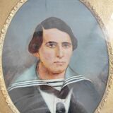 Portrait of a Sailor, 19th century, oil on cardboard