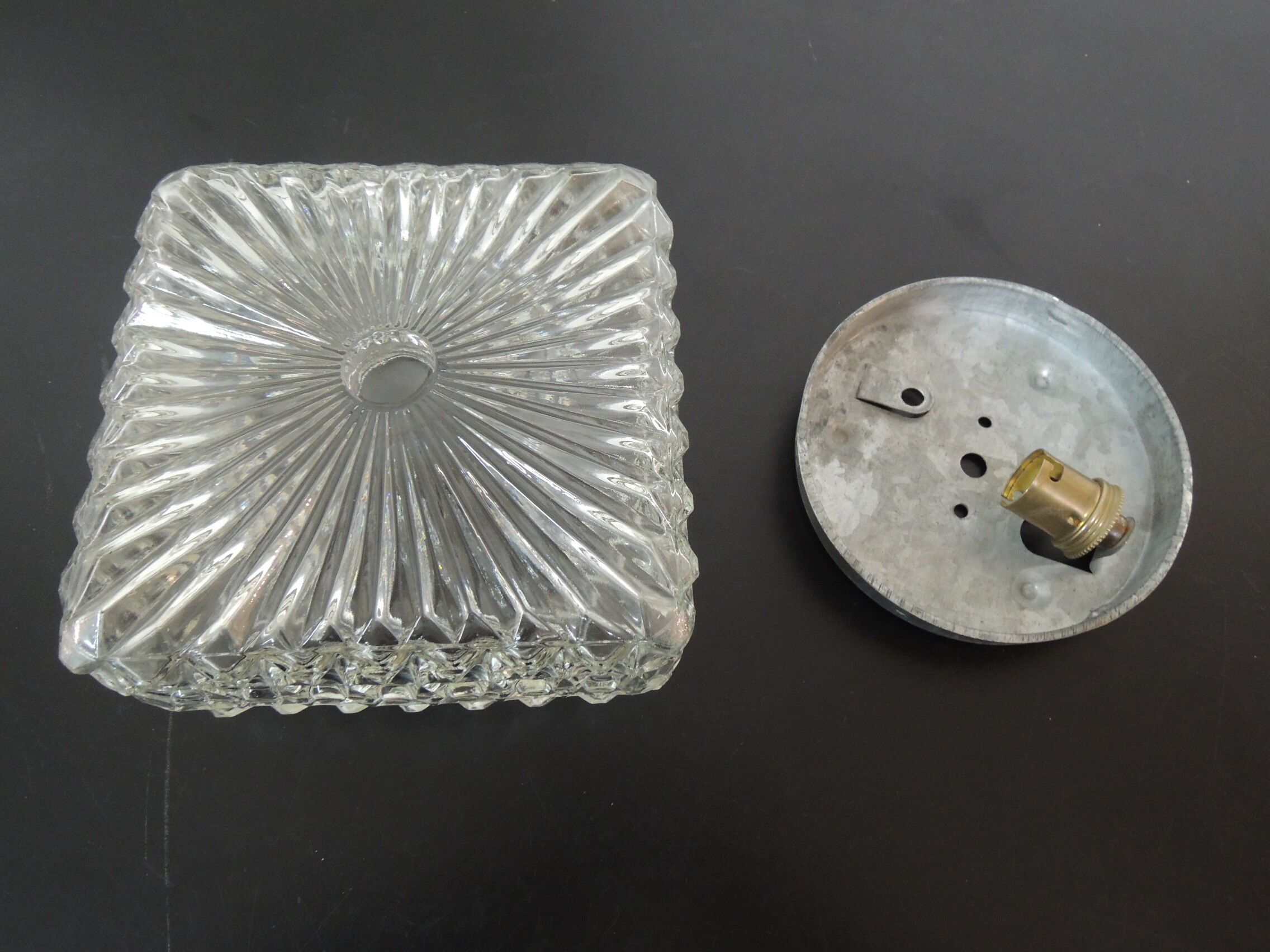 Glass square ceiling light