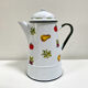 Cafetière vintage en métal émaillé