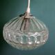 Vintage molded glass pendant light