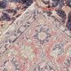 7x11 Vintage Red & Navy Blue Persian Rug, Oriental Rustic Decor, 228x338Cm