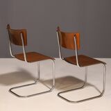 Pair of Bauhaus chair S43 by Mart Stam by Kovona, 1950´s