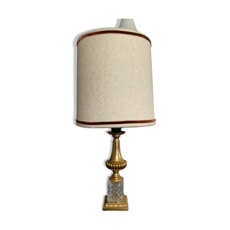 Vintage lamp 70s crystal and brass