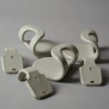 Con&Con Carlo Bartoli Space Age Wall Coat Hooks, Set of Three, Italy, 1970s