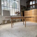 Walnut farmhouse table + extensions
