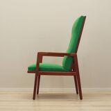 Teak green armchair, Danish design, 1970s, production: Denmark