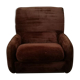 Vintage chocolate velvet armchair 1970 (roset line rock ducaroy)