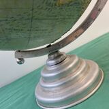 Globe G Thomas in aluminum world map 1950