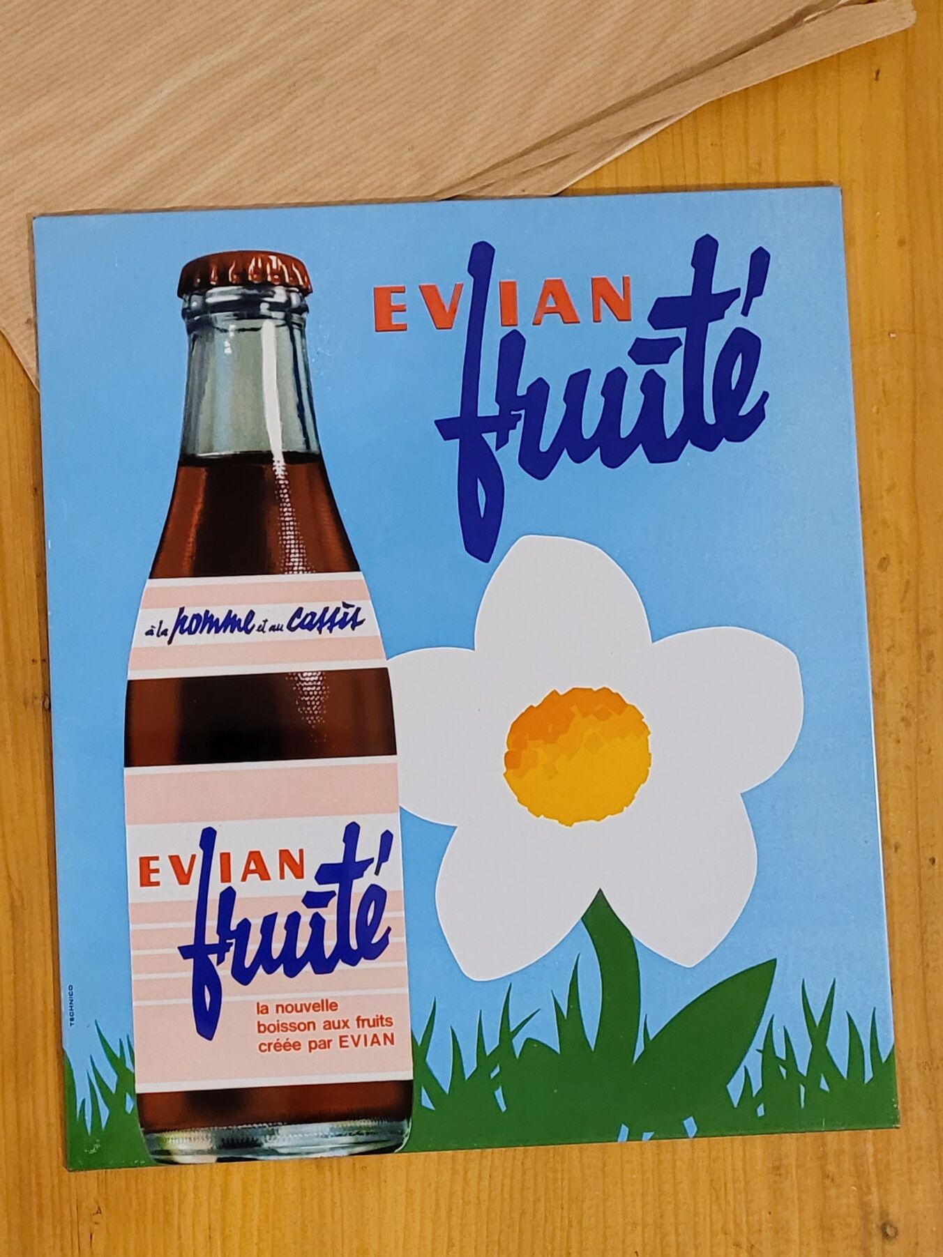 Evian Fruity plate - vintage - new