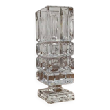 Vintage German Lead Crystal Block Vase, 1970s