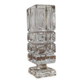 Vase Bloc en Verre de Cristal au Plomb Allemand Vintage, Années 1970