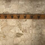 Long antique wall coat rack 186cm