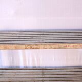 Burmese teak bookcase shelf with original ecru patina