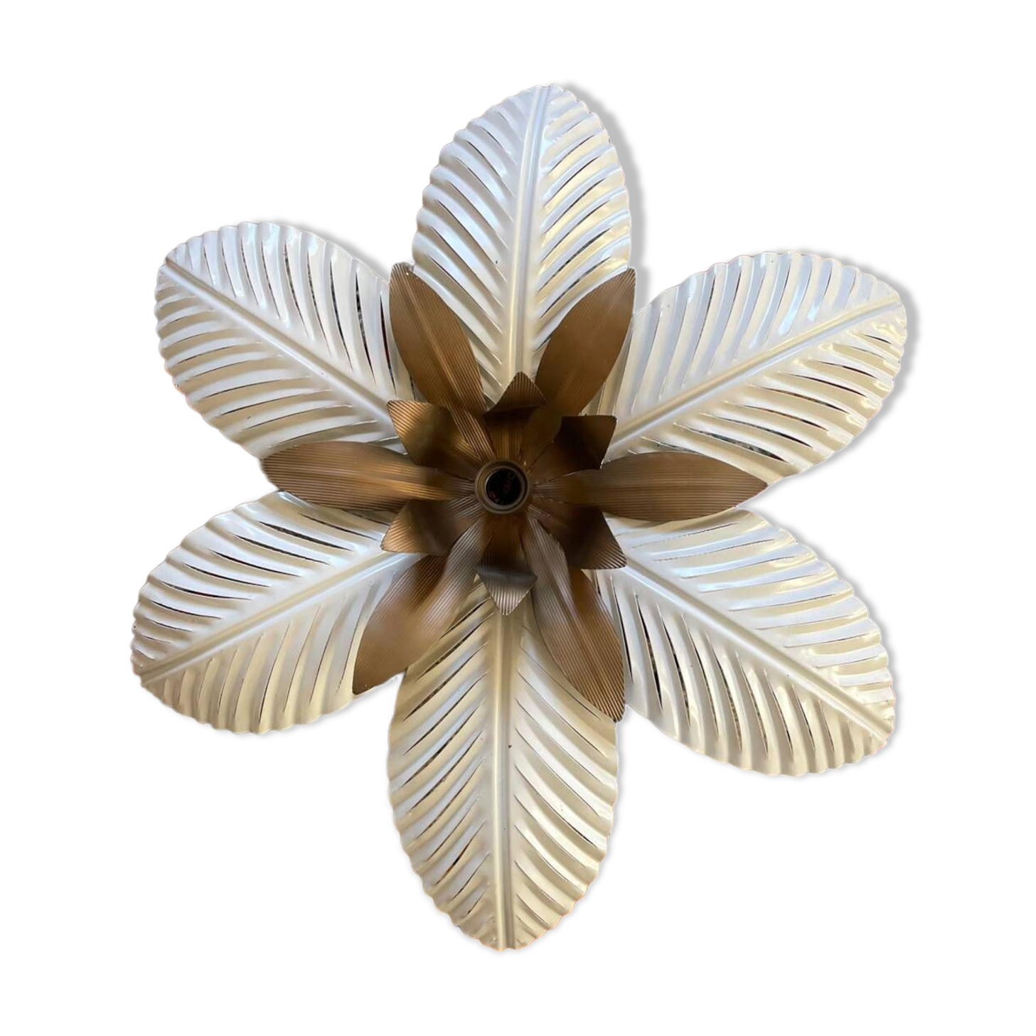 Luminaire floral années 70