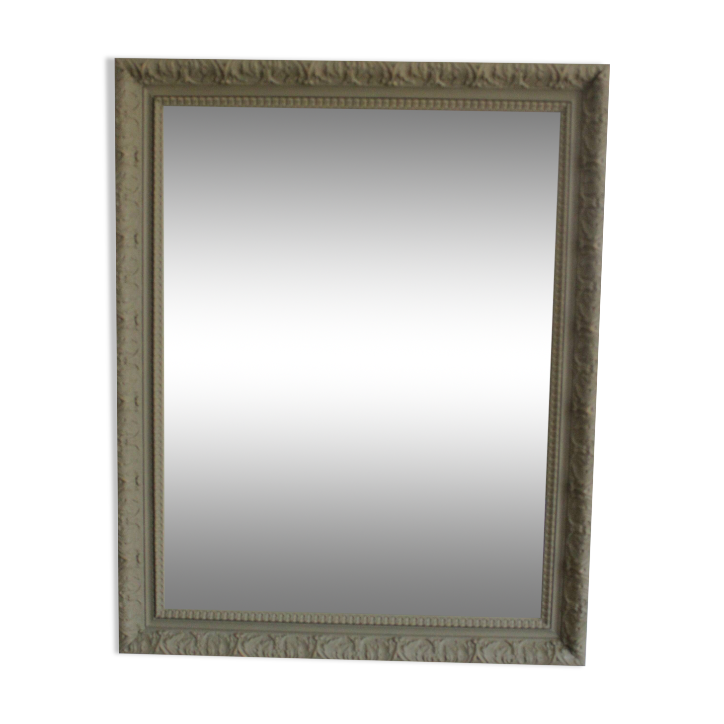 Rectangular khaki patinated mirror