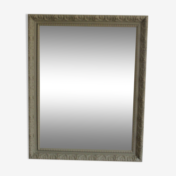 Rectangular khaki patinated mirror