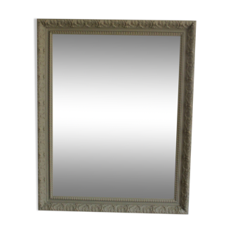 Rectangular khaki patinated mirror