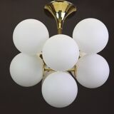 Atomic Brass Chandelier, Switzerland, 1960s