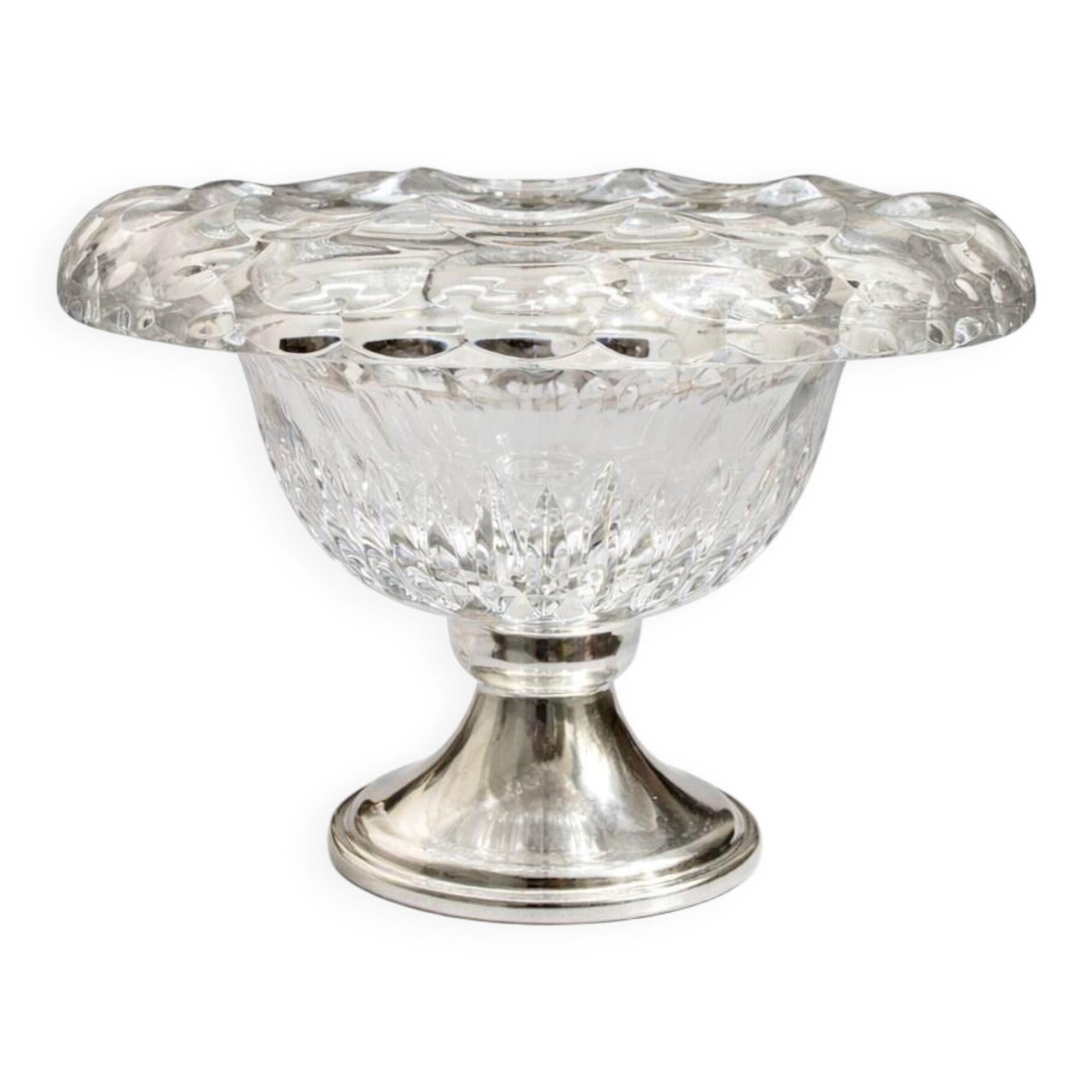 Crystal and solid silver centrepiece by C.J. Stok, Netherlands.