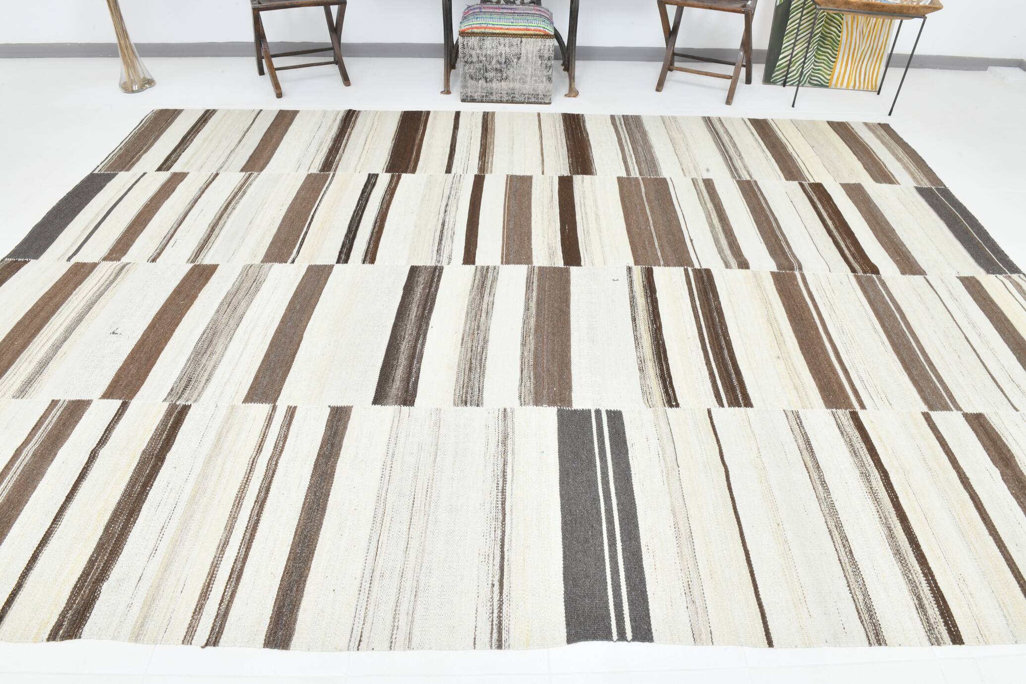 9x12 Rug For Living Room Soft Beige & Brown Turkish Rug, 267x369Cm SK 33650
