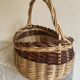 Panier osier bicolore