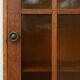 Art Deco oak wall cabinet with amber glazed door, Belgium ca. 1925
