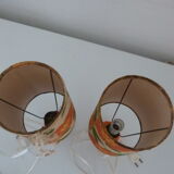 Pair of table lamp kitsch vintage bedside lamp