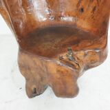 Hand carved wooden tree trunk chair, 1970's