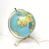 Luminous globe Taride 1970 golden tripod foot