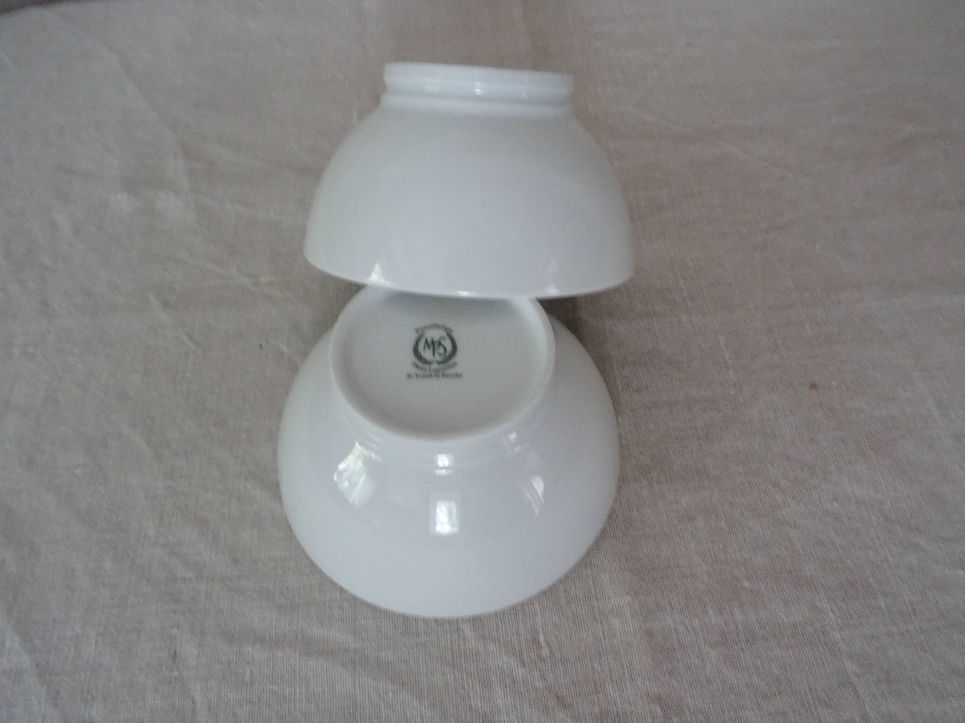 2 Large white porcelain bowls of the Limousin