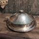 Art Deco silver plated serving dish with lid