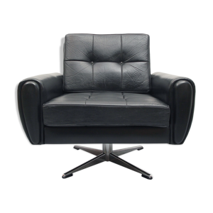 Chaise en cuir pivotant