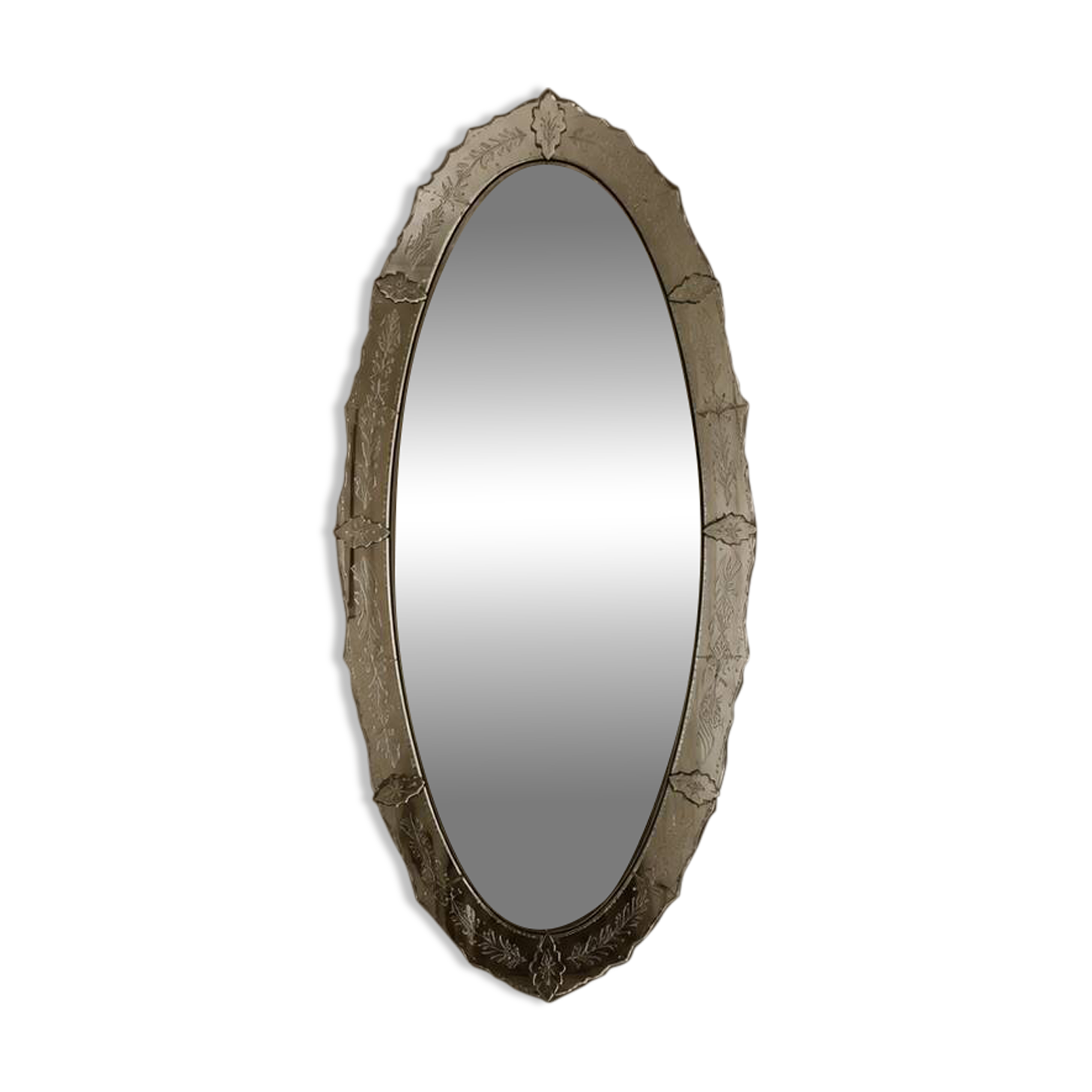 Large Mirror 180cm x 87cm, circa 1960-1970, in the style of Murano.