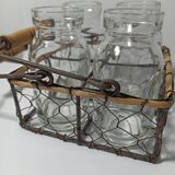 Petits vases panier métal