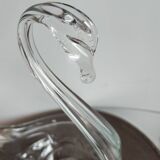 Swan-shaped crystal bowl