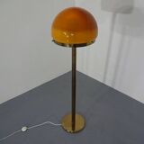 Brass and Glass Floor Lamp, 1970s