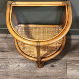 Rattan bedside table