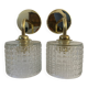 Pair of vintage glass globe wall lights