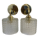 Pair of vintage glass globe wall lights