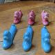 Ceramic poodle knife rest