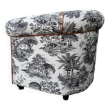 Club armchair toile de jouy