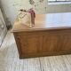 1950s oak office counter