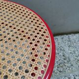 Chaise de salle à manger rouge, années 1980