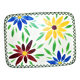 Vintage ceramic trivet from Saint-Clément - floral 1960-1970