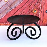Black wrought iron picnic candle holder