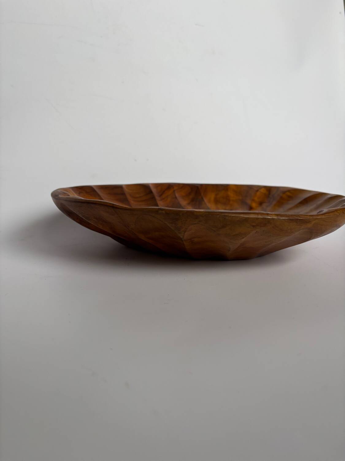 Large vintage teak valet tray